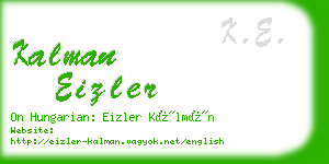 kalman eizler business card